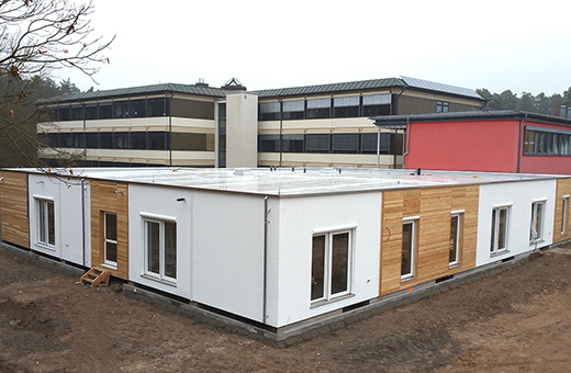Neubau eines Kindergartens in Modulbauweise.