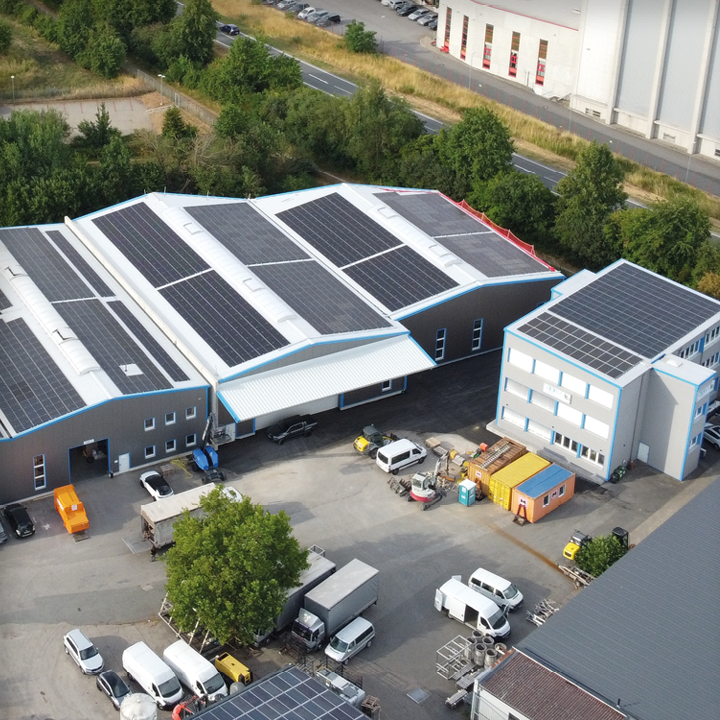 Wolf Bavaria GmbH Produktionshallen und Verwaltungsgebäude aus der Vogelperspektive